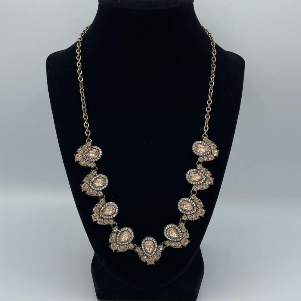 Pink/Rose Gold Stone Necklace